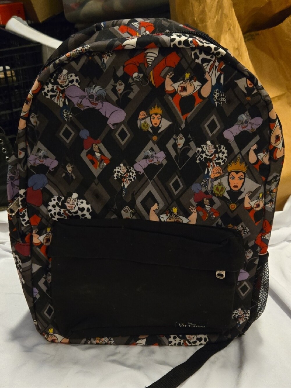 Loungefly Disney Villains Pattern Black Multi Backpack
